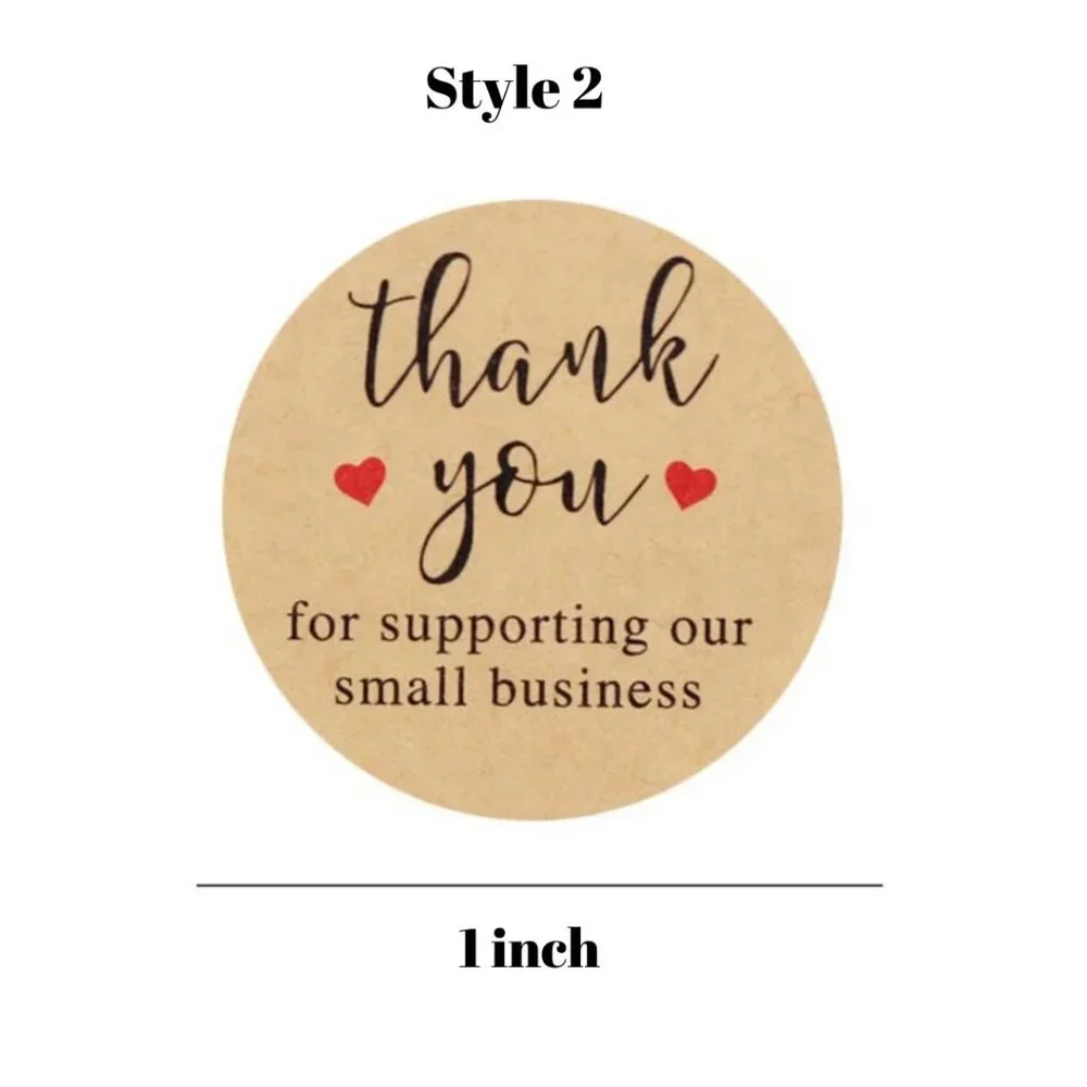 500 Thank You Floral Pattern Stickers - Picture 6 of 10